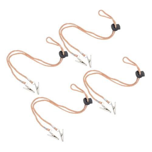 ULDIGI 4pcs Napkin Clips Removable Hat Chin Cord Adjustable Hat Retainer Clips Anti-lost Hat Strap Holders Portable Hat Clip Multi-function Household Accessory