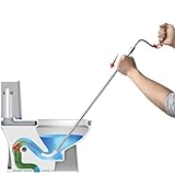 Scalable true 304 stainless steel high carbon spring toilet unclogger,Extended to 1.5m,Protect toilet glaze,Remove dry stool hair blockage,Drainage spiral drill,Drain Snake for Toilet (Model 1)