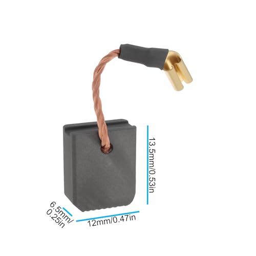 Create idea 2 Paar Winkelschleifer-Kohlebürsten 6,5 x 12 x 13,5 mm, kompatibel mit DeWalt DWE4257 DWE4277