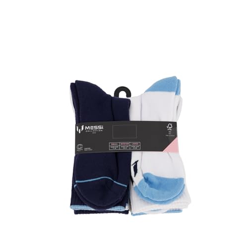 Messi Girls Lifestyle No-Show Socks, 6-Pack Kids Socks, Soft & Stretchy, Comfortable