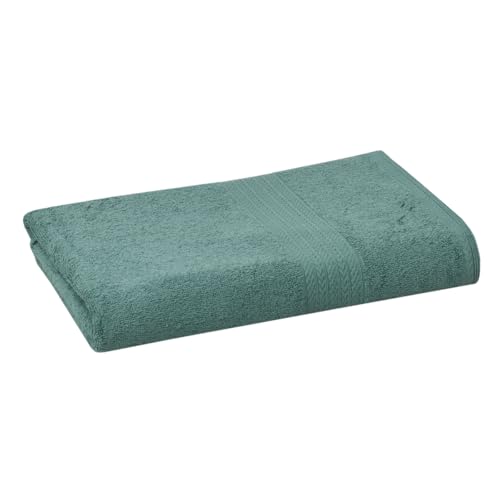 Image of Mafatlal Joy Cotton Bath Towel for Men | 58 x 29 inch Large Size | Soft & Absorbent | Quick Dry | 450 GSM Waffle Weave | Agate Green | Single Towel for Daily Use