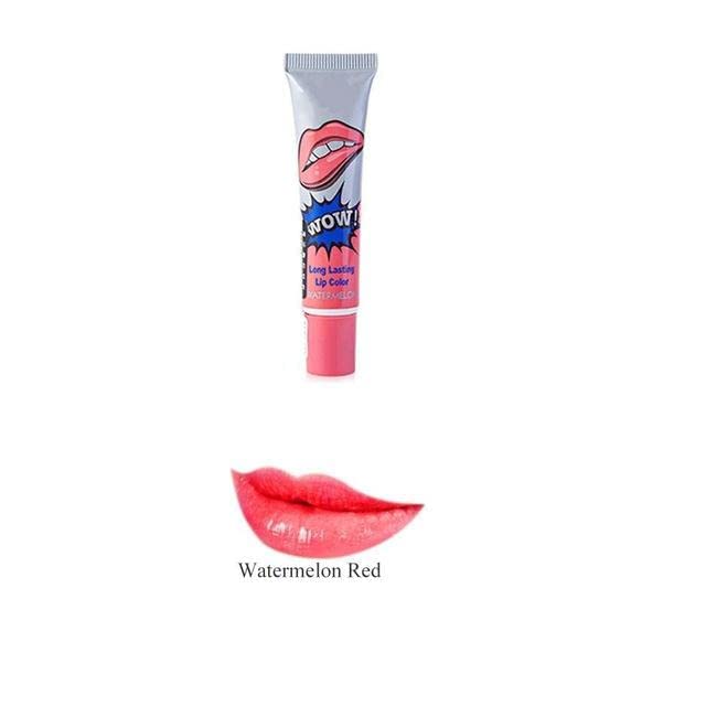 BAJAJBEAUTY WOW Tattoo Color Long Lasting Waterproof Peel Off Mask Lipstick Tint (watermelon)-image-9