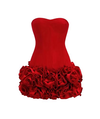 Women Solid Spliced Appliques Slim Backless Short Dresses for Strapless Sleevelss Patchwork Lace Up Dress