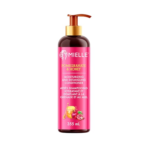 Mielle Pomegranate & Honey Detangling Conditioner for Curly Hair - Deep Moisturising Conditioner to Help Strengthen Strands Prevents Breakage and Split Ends & Improves Hydration 355 g