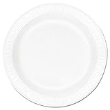 Concorde Foam Plate, 9' Dia, White, 125/pack, 4 Packs/carton