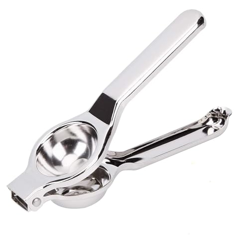 Image of Ajay's Shoppe Stainless Steel Lemon Squeezer 20 CM | Heavy Duty Hand Press Juicer with Strong Grip Handle