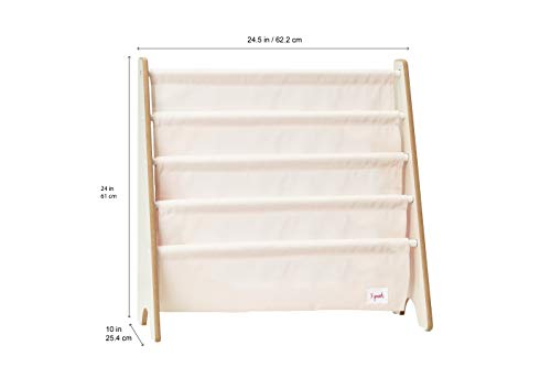 3 Sprouts Kids Book Rack - Space-Saving Bookshelf for Children's Room - Toddler Bookcase Organizer, Book Shelf Ages 3+, Lion