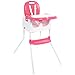 Mychild Graze 3 w 1 wielokolorowe wysokie krzesełko różowe