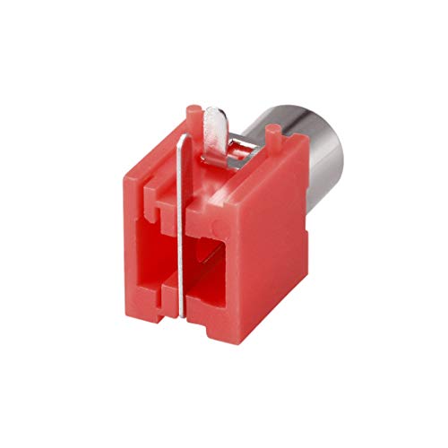 Conector RCA hembra para panel uxcell rojo 5 piezas miniatura 4