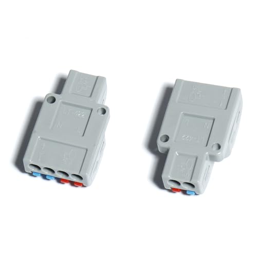 Terminales de conexión 2 en 4 para cajas de registro, conector de cable compacto, 50 piezas 4