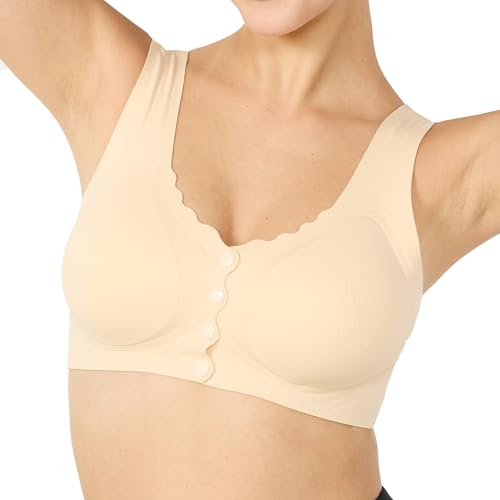 Wireless Support Bras for Women Front Closure Lift No Underwire Comfortable Seamless3
