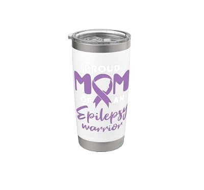 Epilepsy Mom Seizure Awareness Proud Mom of Epilepsy Warrior Stainless Steel Insulated Tumbler