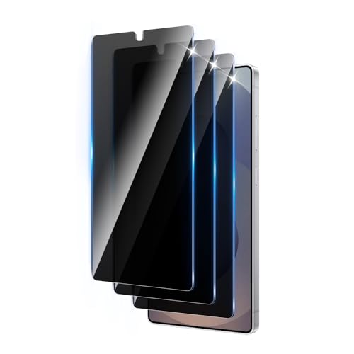 LZAYN 3 Pack Privacy Screen Protector Designed for Samsung Galaxy S25 Ultra,Full Coverage Anti-Spy Tempered Glass Film,9H Hardness,Anti-Fingerprint,Bubble Free,Easy to Install