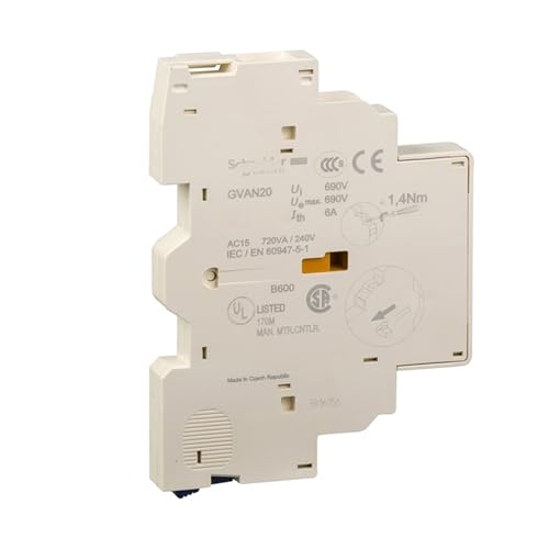 Disjoncteur moteur GVAE11 contacts auxiliaires pour éviter les pannes de signal GVAN20