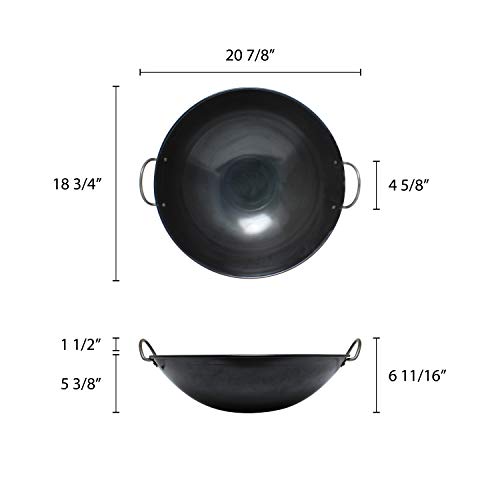 Wok 19 in con borde curvado Thunder Group miniatura 2