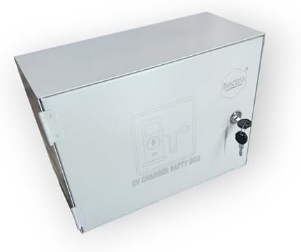 Bectro Electric Vehicle Charger Safety Box | Outdoor Cabinet with Lock & Key | Waterproof | Compatible with all Leading Brands like TVS, Bajaj, Hero, Ather, Bgauss, Ampere, Ola and more.