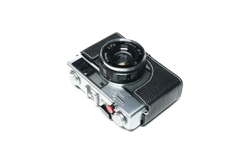 Housse Olympus 35 DC cuir noir pour éviter les rayures