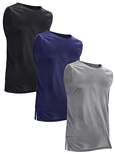 Mens Tank Tops 3 Pack,Quick Dry Gym Sleeveless Muscle T Shirts for Men's Fitness