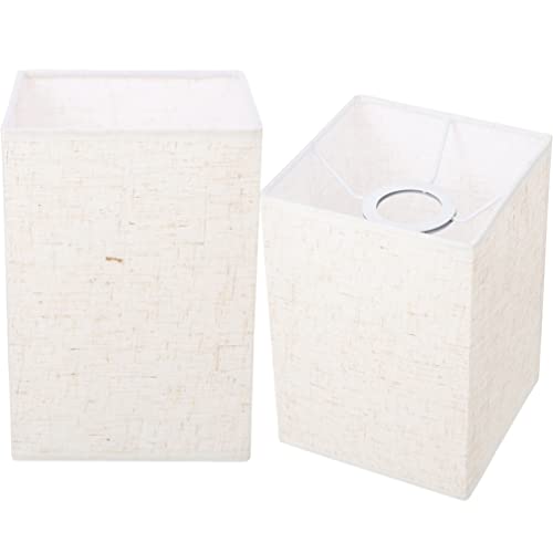 Image of BESPORTBLE 2pcs Linen Lampshade Lamp Shade Accessory Square Replacement Hanging Ceiling Small s Desktop Desk Spider Office Led