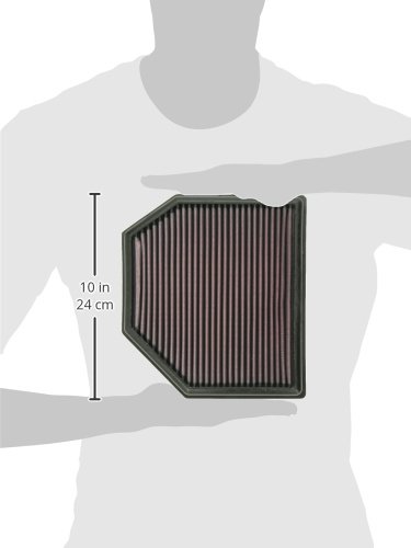 Image of K&N High-Flow Original Lifetime Engine Air Filter: Increase Power & Accerlation, Washable, Premium: Compatible with 2011-2019 BMW: M2, M3, M4, M5, M6, 33-2488