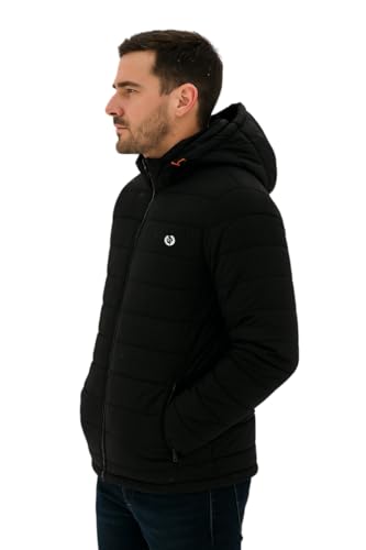 Image of Leebonee Mens Solid Quilted Puffer Jacket with Hood