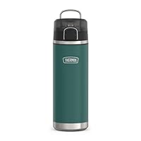 THERMOS ICON SERIES, Stainless Steel Water Bottle with Spout - 24 Ounce, Spruce - Vacuum Insulated Water Bottle with Lid