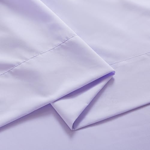 Image of Caressma 5 Pieces Tufted Comforter Set Bed-in-a-Bag for Kids with Lovely Purple Pompom On The Comforter.Includes Comforter,Fitted Sheet,Flat Sheet,Pillow Case & Pillow Shame for All Seasons
