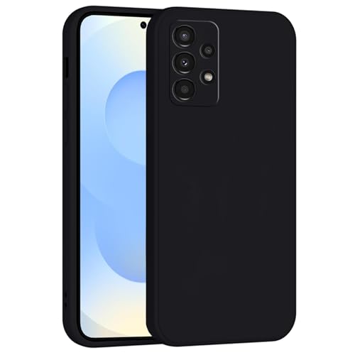 Mixroom - Cover Custodia Case per Samsung Galaxy A32 4G Protezione Fotocamera in Silicone TPU Morbido Opaco Bordi Piatti Colore Nero