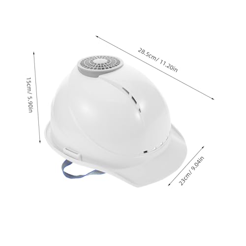 Casque de chantier ventilateur intégré USB protection soleil débris