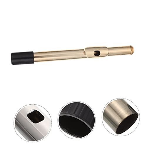 DECHOUS Metal Flute Headjoint Finish Durable Accessory for Flute Players present for Musicians Seeking Sound Smooth Connection with Reed