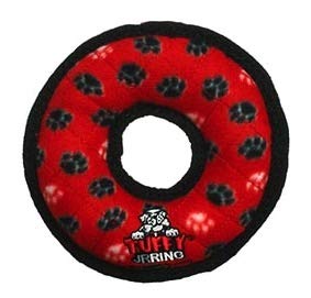 タフィーズ (Tuffy's) ガシガシ噛める頑丈なおもちゃ ジュニアリング 犬用 おもちゃ (レッド)