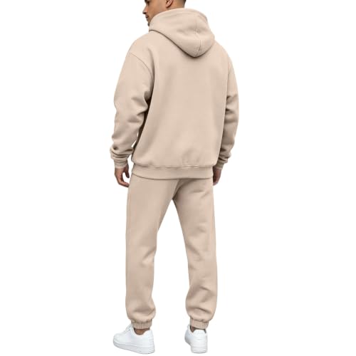 Sweatsuit for Men Fleece Hoodie Workout Pants Joggers Two Piece Sets - image 6