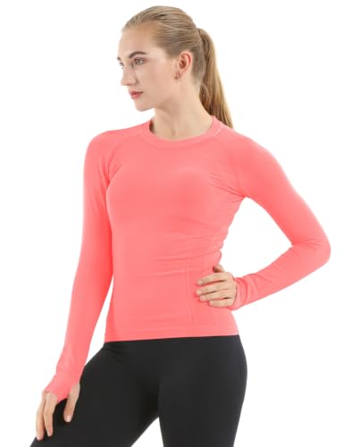 Image of MathCat Seamless Long Sleeve Workout Tops for Women