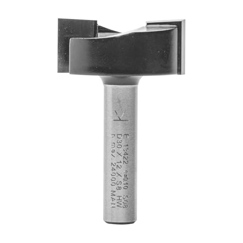 ENT 13422 Fraise à défoncer Carbure, Queue (S) 8 mm, Diamètre (D) 30 mm, NL 12 mm, SL 32 mm, GL 48 mm