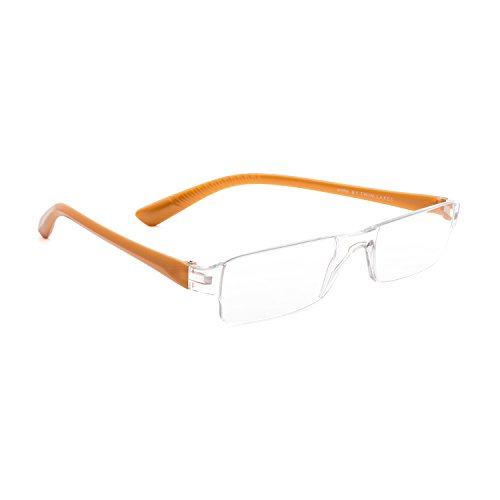 Image of Enlite(Model 001) Reading Glasses | One Piece Transparent Front | Scratch Resistance Coated | Available with attractive Case | Ideal for Near Vision | Power Range + 1.00D to +4.00D (0.50 step) | Available in Gold & Silver colour