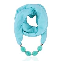Collana Sciarpa Donna 180x48 Cm - Stile Bohémien Con Ciondolo E Nappe | Foulard Elegante Per Ogni Stagione - Foto 7