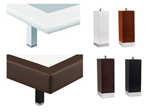 ACOMODA'T Juego de 4 Patas cuadradas para Bases tapizadas Divanlín de Pikolin 25 cm Altura - Blanco