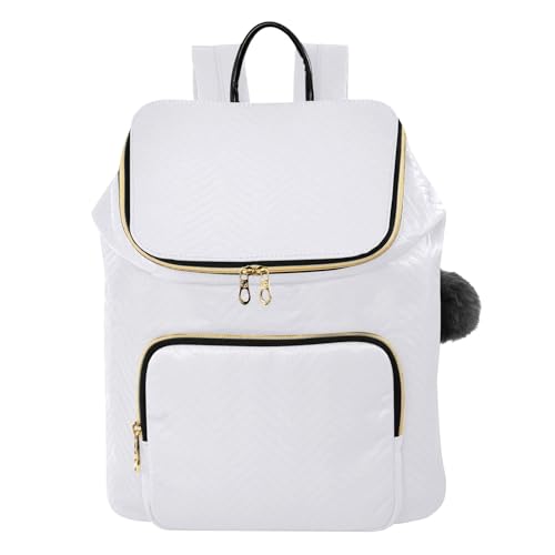 Mochila blanca para mujer ideal para senderismo ligero y paseos de fin de semana