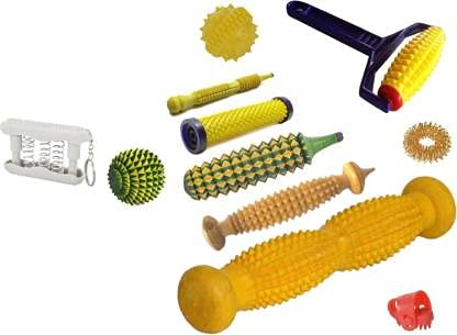Ella Health & Beauty Acupressure Foot Roller Cut Wooden With Chart & Full Massage Kit Massager (Multicolor)
