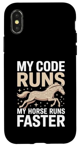 My Code Runs My Horse Runs Faster �v���O���}�[ �X�}�z�P�[�X iPhone X/XS �p