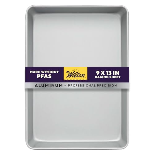 Wilton Aluminum 9x13 Inch Rectangular Sheet Pan, Made With Natural Anodized Aluminum, Made Without...