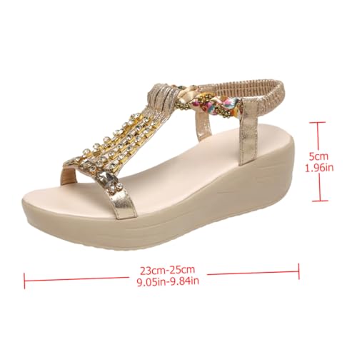 Sandales compensées femme avec semelle caoutchouc souple - 4