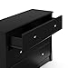 Storkcraft Crescent 6-Drawer Dresser (Black) – GREENGUARD Gold Certified, Black Dresser for Bedroom, Kids & Nursery Storage Chest, Safety Interlocking Drawers, Pre-Installed Tracks, Kids Chest