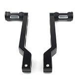 SLAHAJ Palancas de cambio de talón y punta para motocicleta con estribos de cambio, compatibles con Harley FL Softail (1986-2017), XL883, XL1200, Touring (Clavijas de Cambio traseras/Delanteras