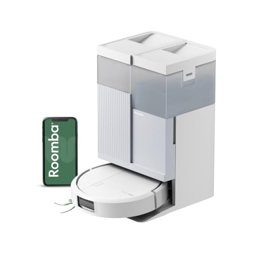 iRobot Roomba 415 Robot Vacuum & Mop Combo, 2.3X Suction, 90 Days Self-Emptying, Multifunction Dock Self-Cleaning & Hot Dry, Smart Obstacle Avoidance, Lifting Spinning Mops, Ideal for Pet Hair, White