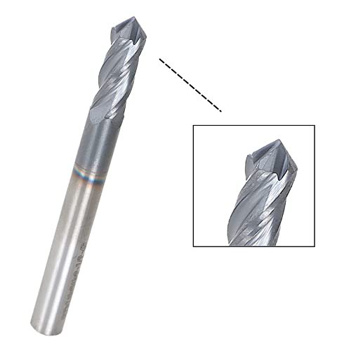 Image of kimllier 1 /4 Inch 4 Flute Helix Carbide Square End Mill Tialn Coated 90 Degree CNC Square Nose End Mill Bits Straight Shank Drill Bits