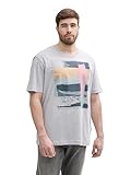Rundhalsausschnitt | Kurzarm TOM TAILOR Kinder T-Shirt mit Motivprint, Sky Captain Blue, 116/122