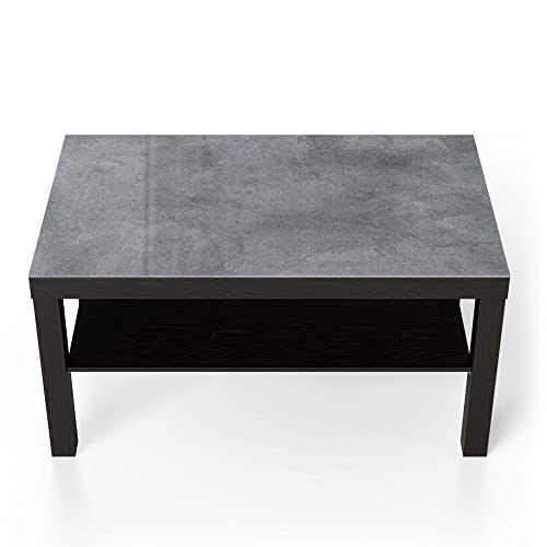DEQORI Glastisch | schwarz groß 90x50 cm | Motiv Betonstruktur im Detail |...