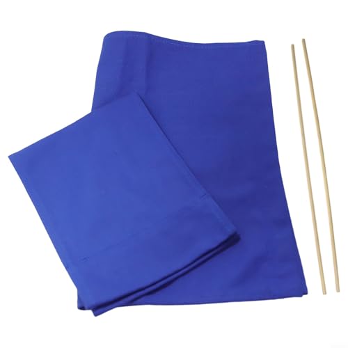 Desiumite Juego de fundas de asiento y respaldo de lona de poliéster lavable a rayas azules y blancas para sillas de director, se adapta a marcos de barra redondos, fácil instalación y extracción