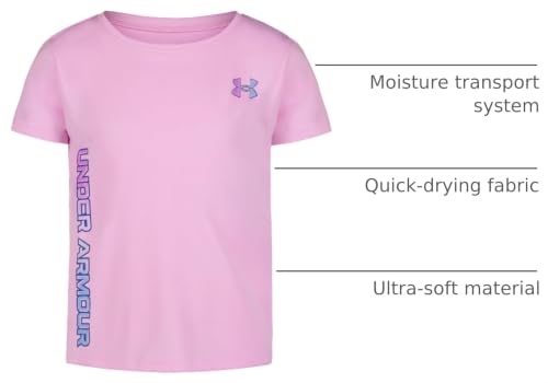 Image of Under Armour Girls Girls Short Sleeve Shirt, Crewneck, Lightweight and Breathable Athletic-t-Shirts